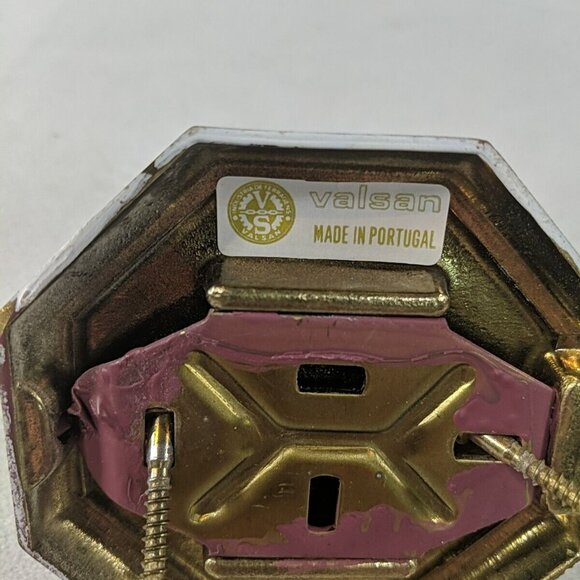Valsan Vintage Made in Portugal Robe Hook Wall Door Gold Brass Octagonal Coat - Picture 7 of 9